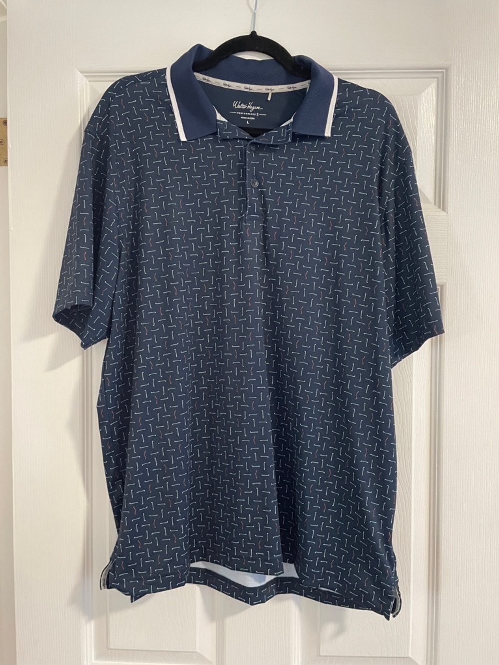Walter Hagen Performance 11 Men's Navy Printed Polo Shirt
